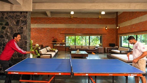 Rustic Lounge Table Tennis Match-600x337
